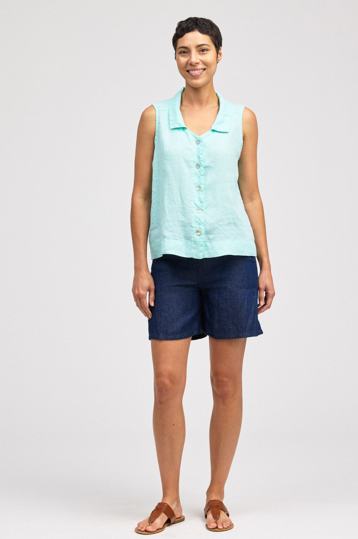 Cut Loose Hanky Linen Sleeveless Shirt Summer 2026- Special Order