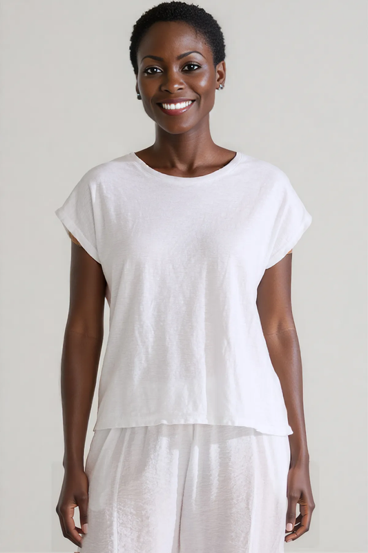Cut Loose Linen Cotton Jersey Boatneck Box Top Summer 2025- Special Order