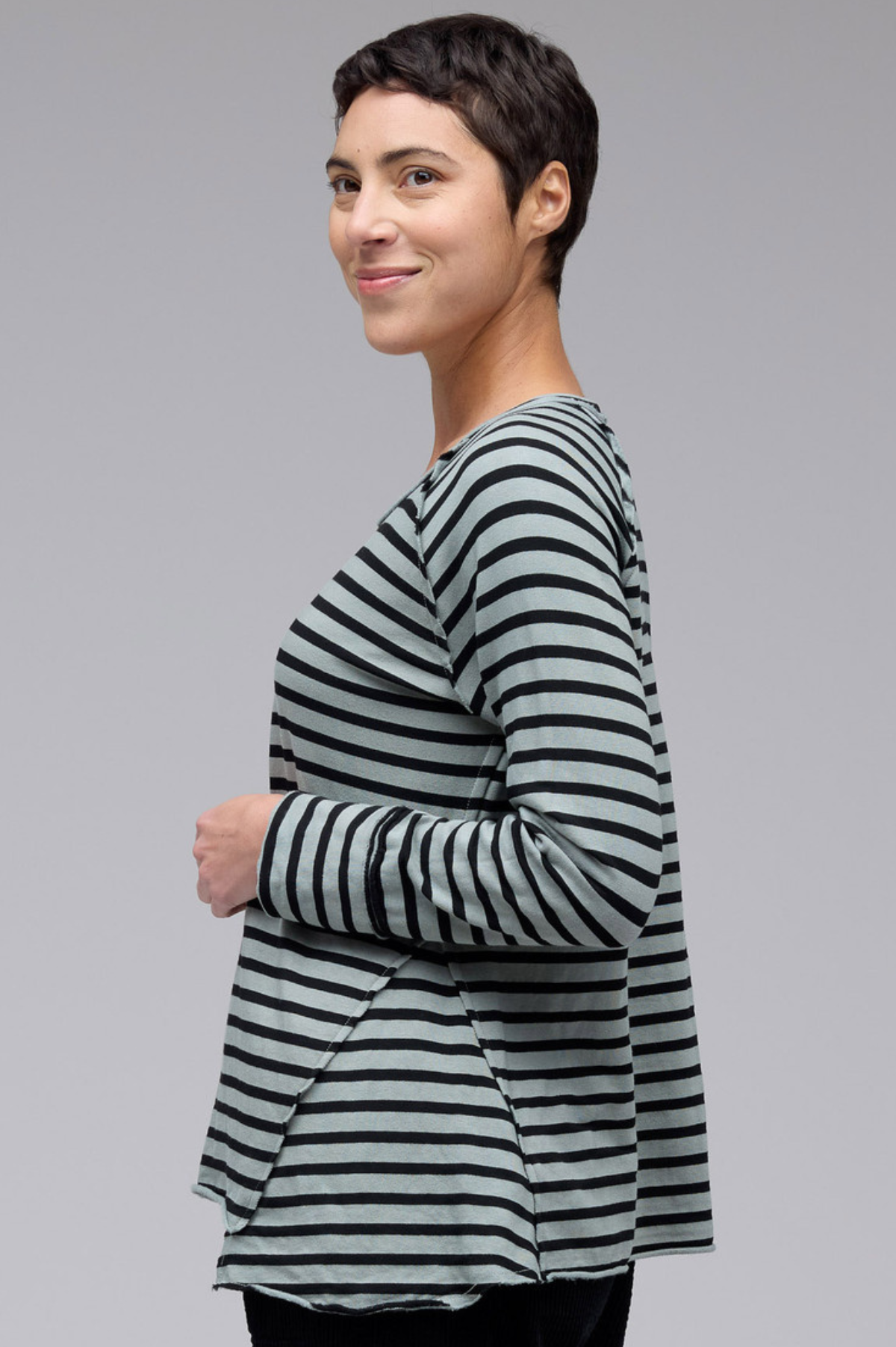 Cut Loose Black Stripe Fleece Gore Top Fall 2025-Special Order