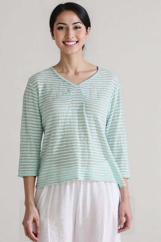 Cut Loose Vintage Stripe Tuck Front Tee Summer 2025- Special Order