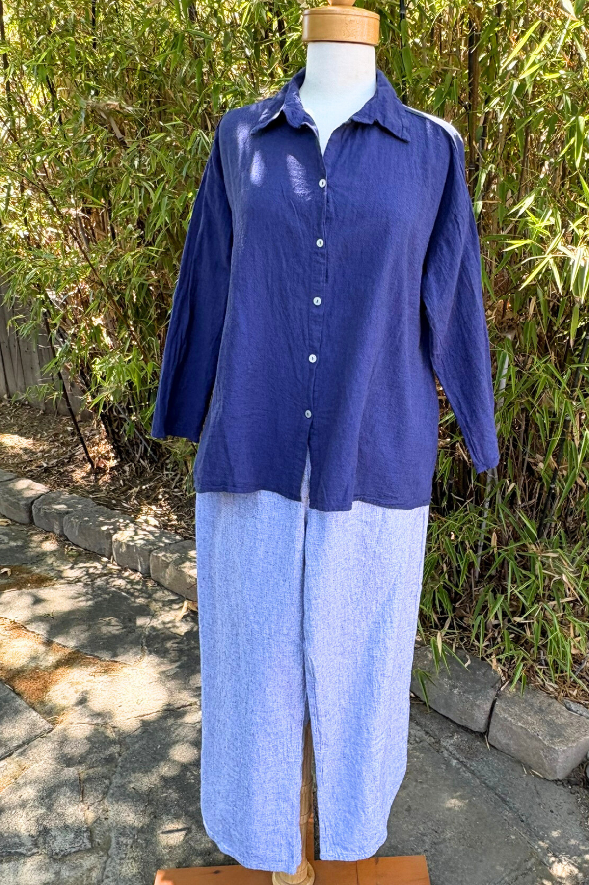 Cut Loose Crosshatch Swing Shirt -Admiralty