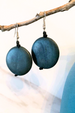 Misty Gray Wood Earrings