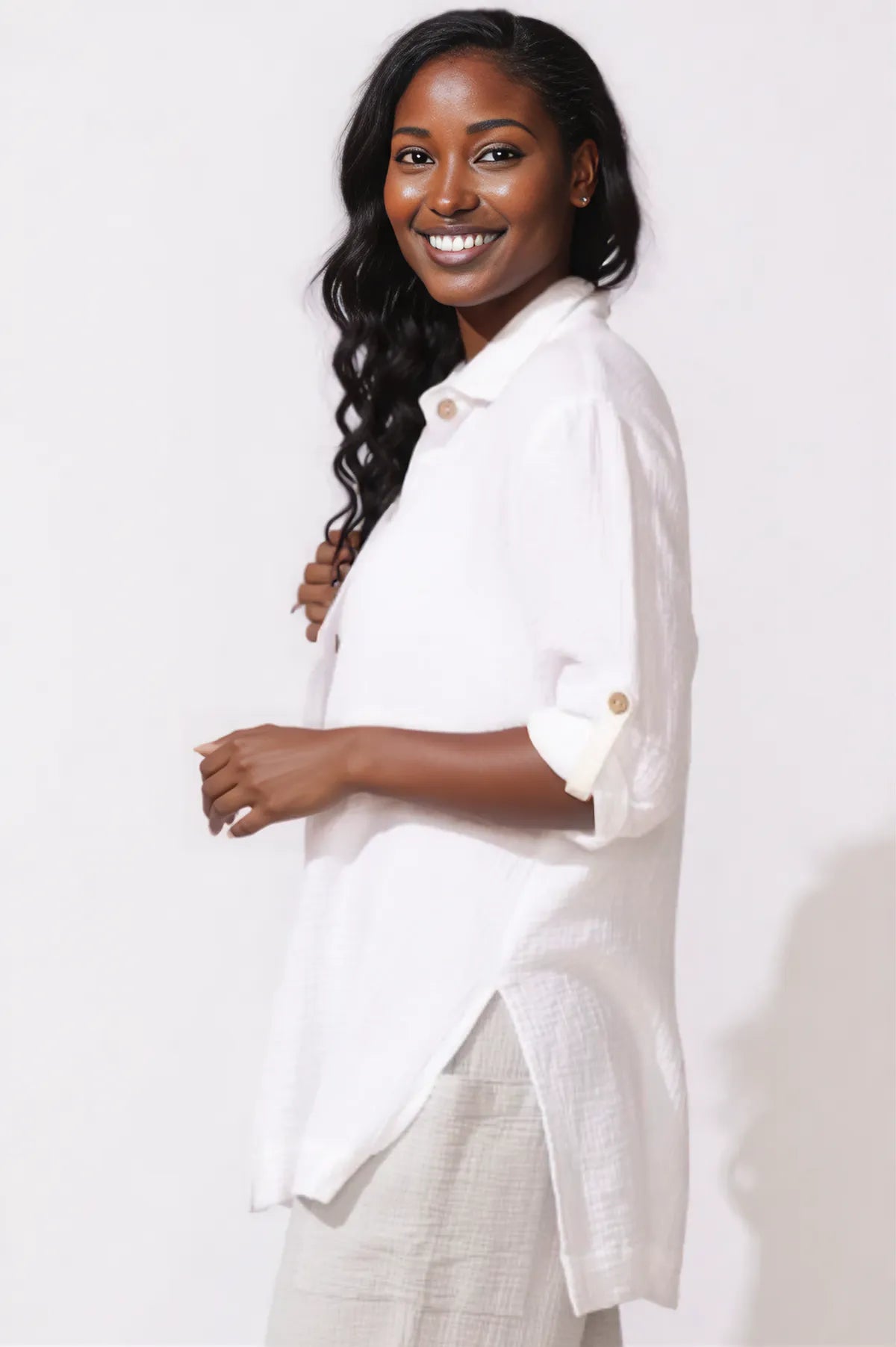 Escape by Habitat Sunkiss Cotton Gauze Beach Shirt