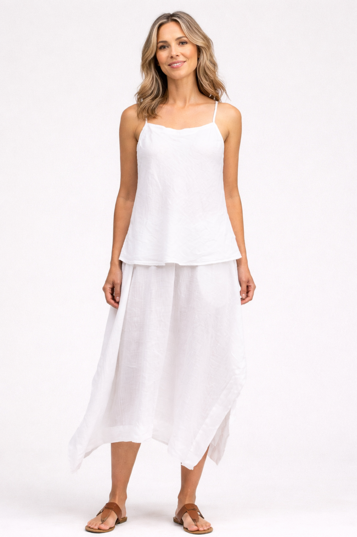 Cut Loose Hanky Linen Side Slit Skirt Summer 2026- Special Order