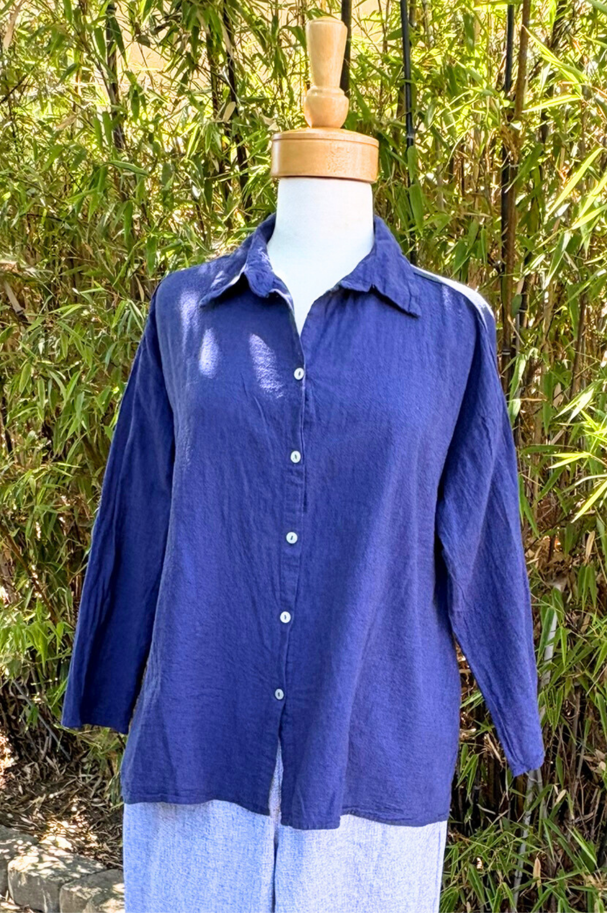 Cut Loose Crosshatch Swing Shirt -Admiralty