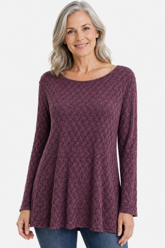 Cut Loose Black/Natural Crochet Boho Tunic Fall 2026- Special Order