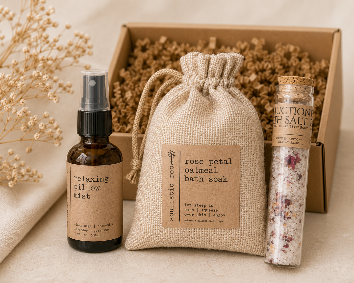 Relaxing Rose Trio Gift Set