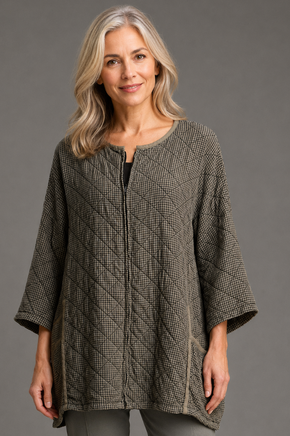 Cut Loose Black Crinkle Quilt One Size Jacket Fall 2026- Special Order