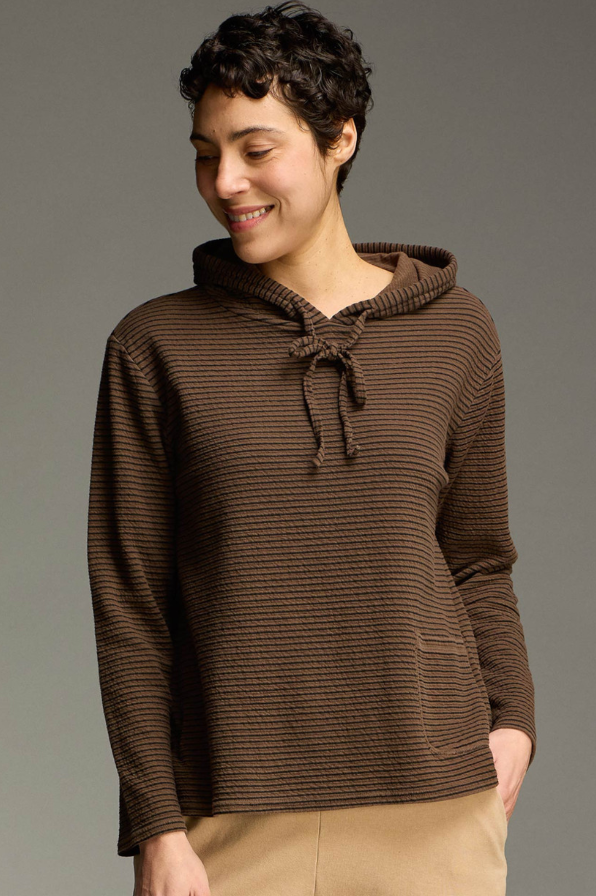 Cut Loose Black Stripe Doublecloth Cropped Pantw/Darts Fall 2026- Special Order