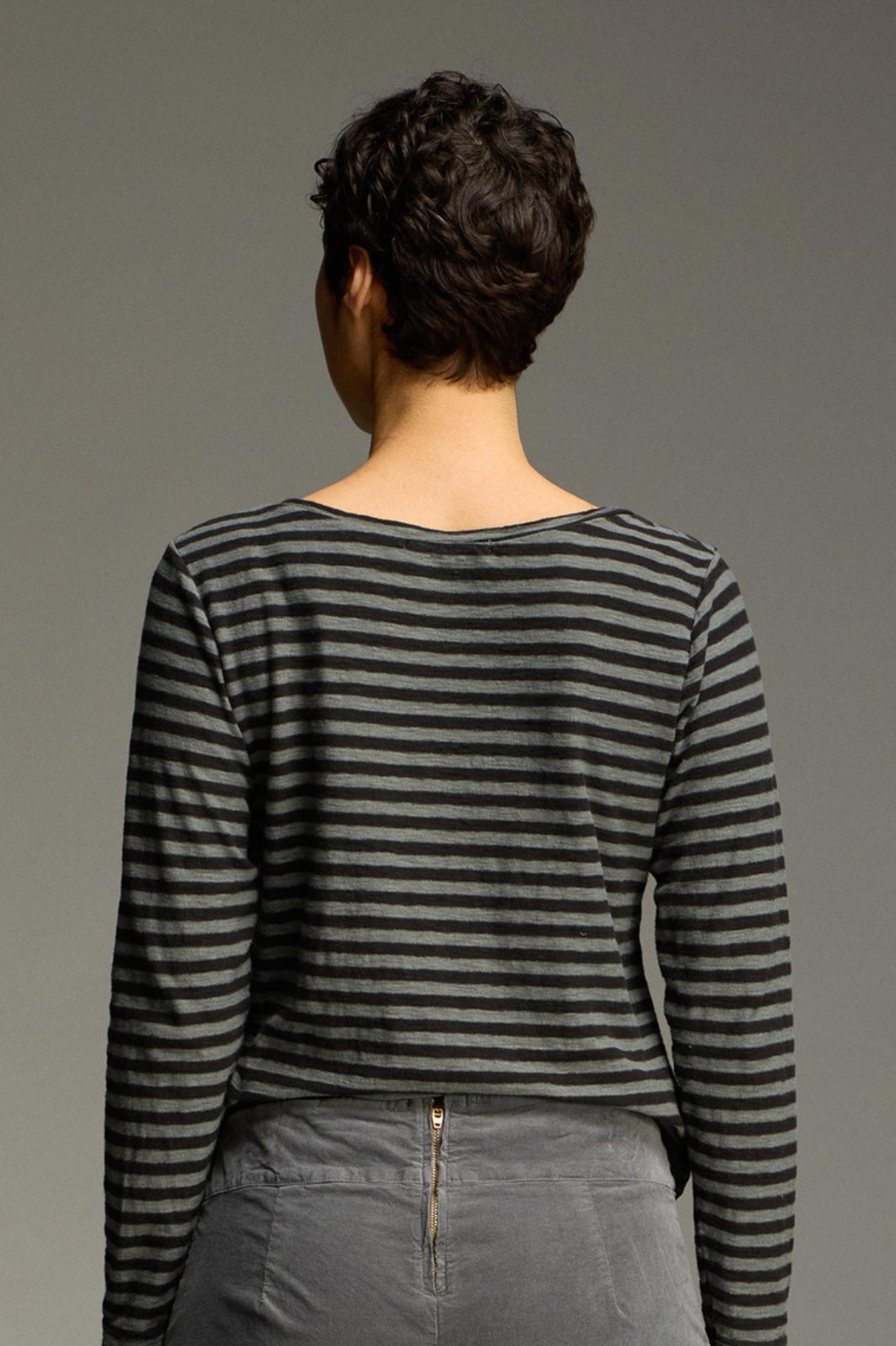 Cut Loose Black Stripe Long Sleeve Border Top Fall 2026- Special Order