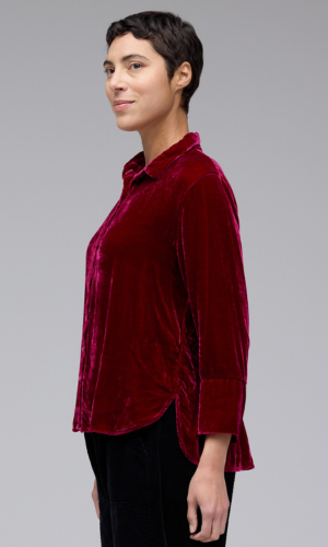 Cut Loose Clothing Velvet Crop Easy Shirt Fall 2025