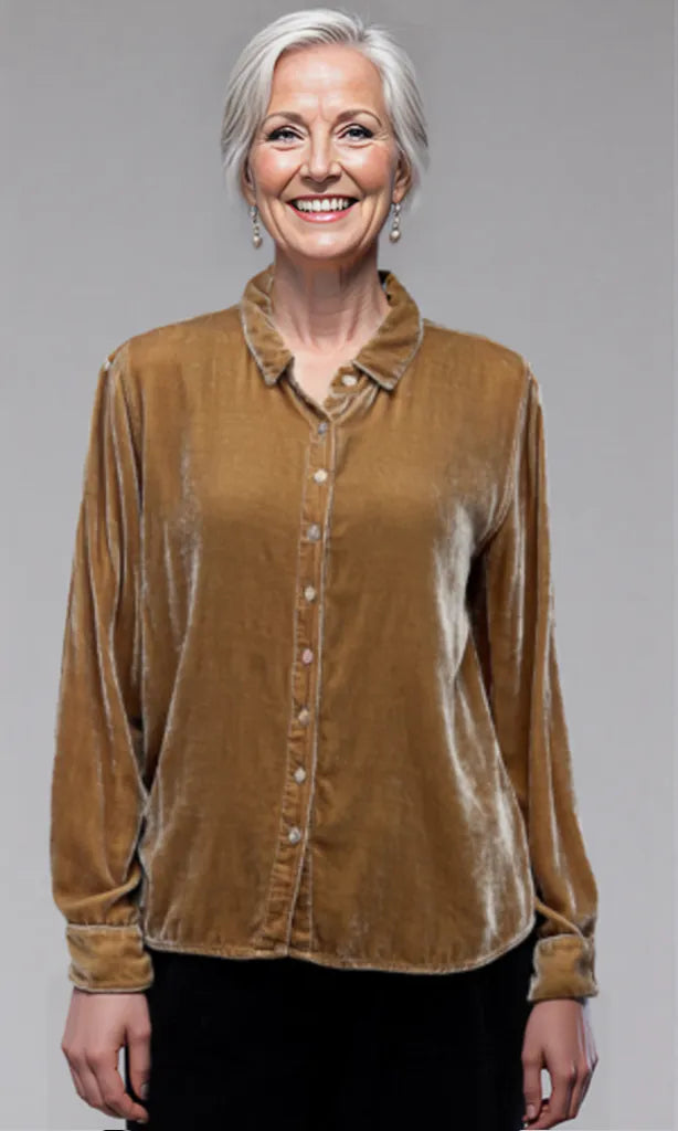 Cut Loose Clothing Velvet Fitted Shirt Fall 2025-Special order
