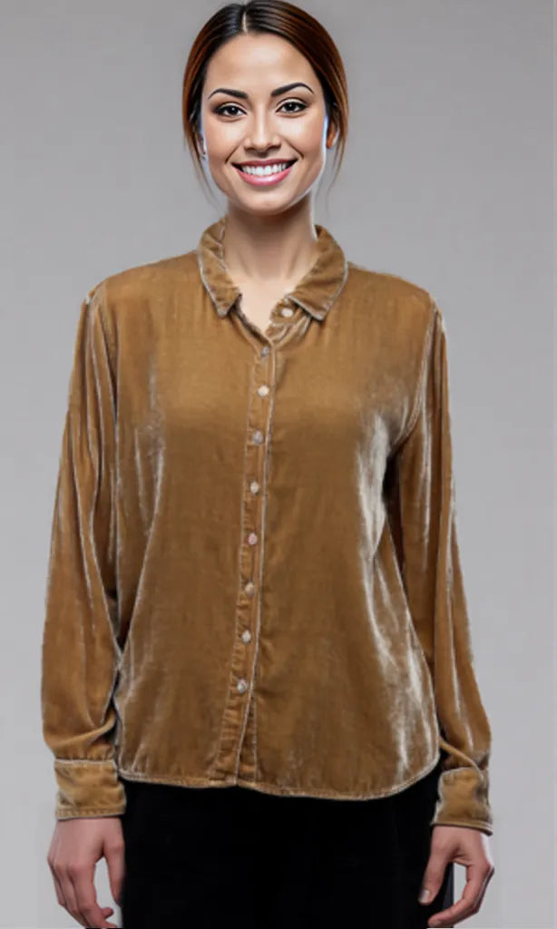 Cut Loose Clothing Velvet Fitted Shirt Fall 2025-Special order
