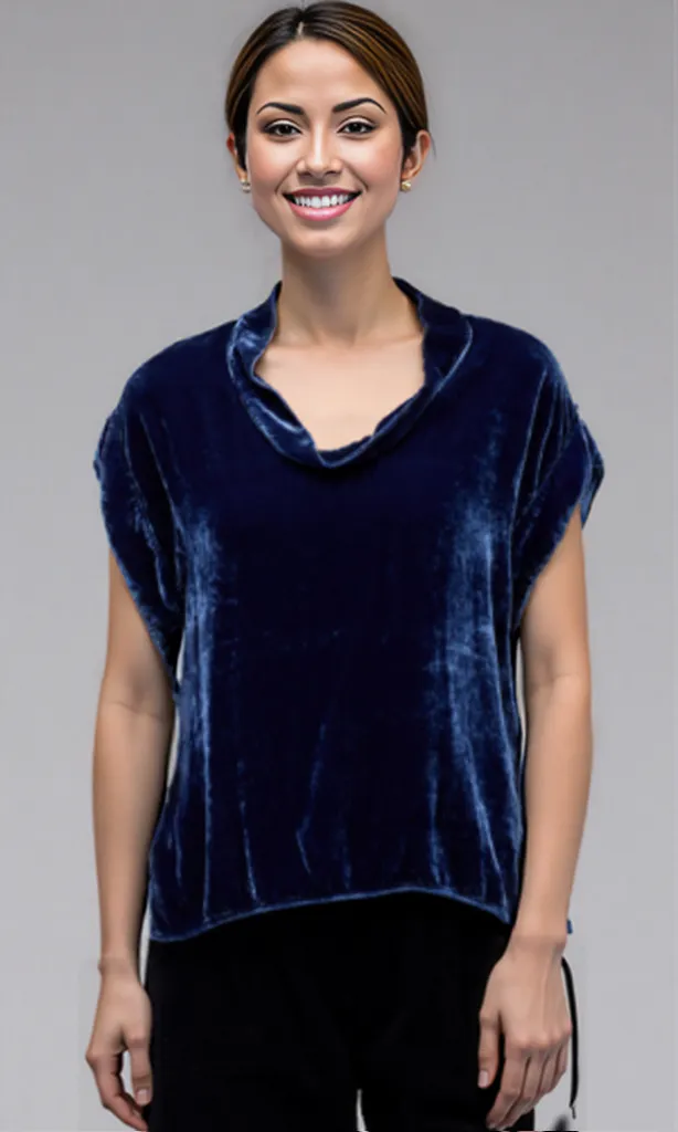 Cut Loose Clothing Velvet Short Sleeve Cowl Top Fall 2025-Special order