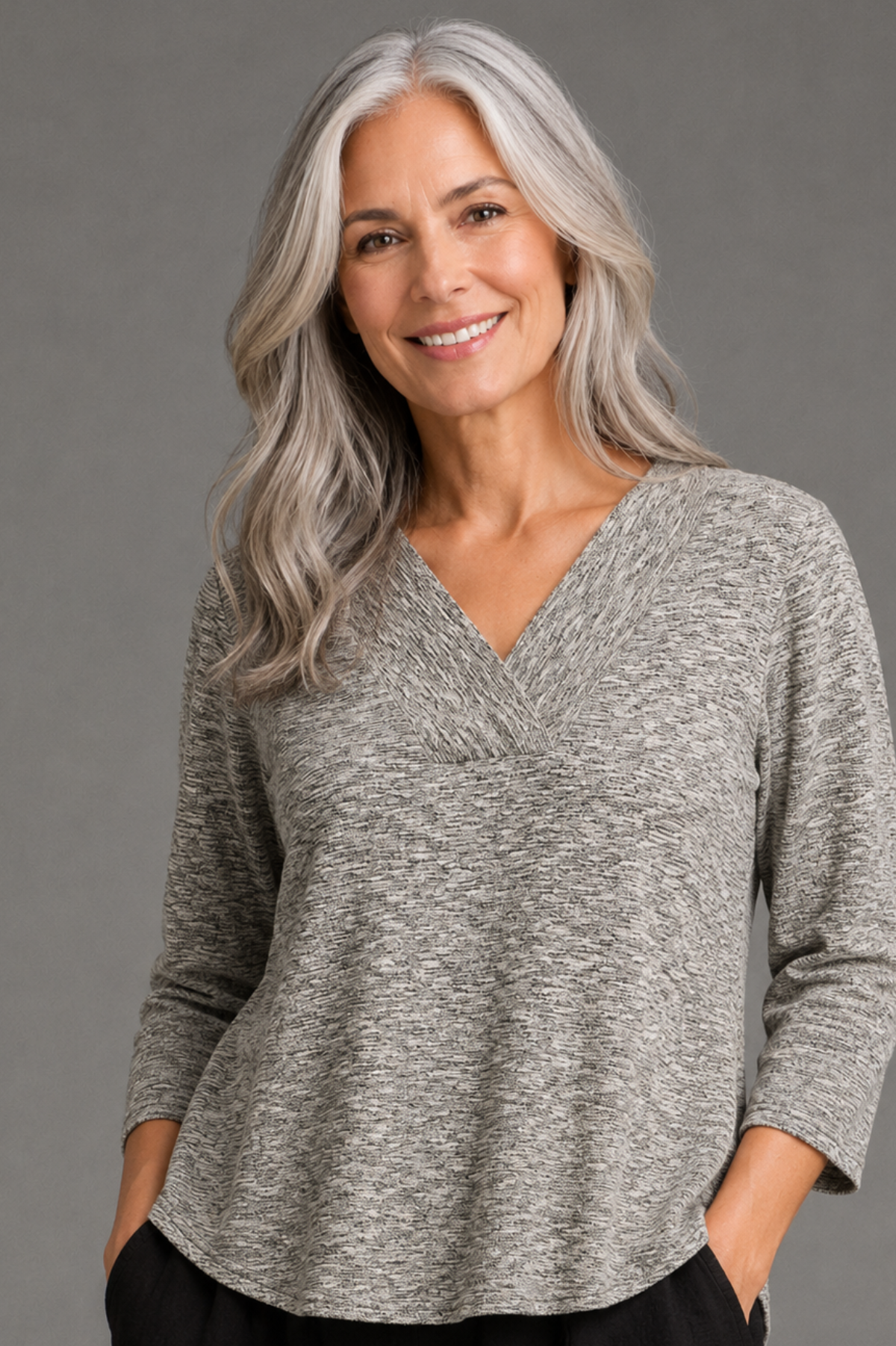 Cut Loose Crimped Shawl Collar Top Fall 2026- Special Order