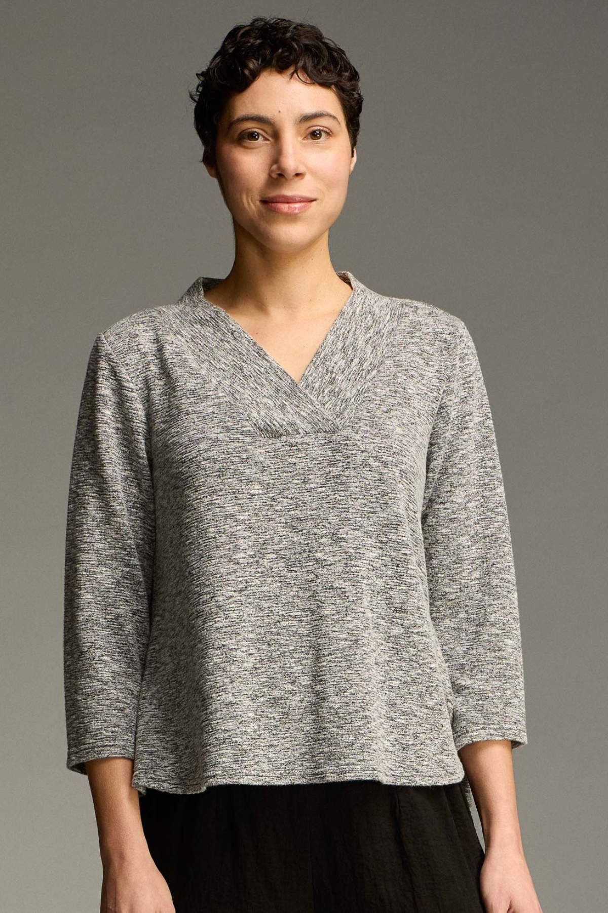Cut Loose Crimped Shawl Collar Top Fall 2026- Special Order