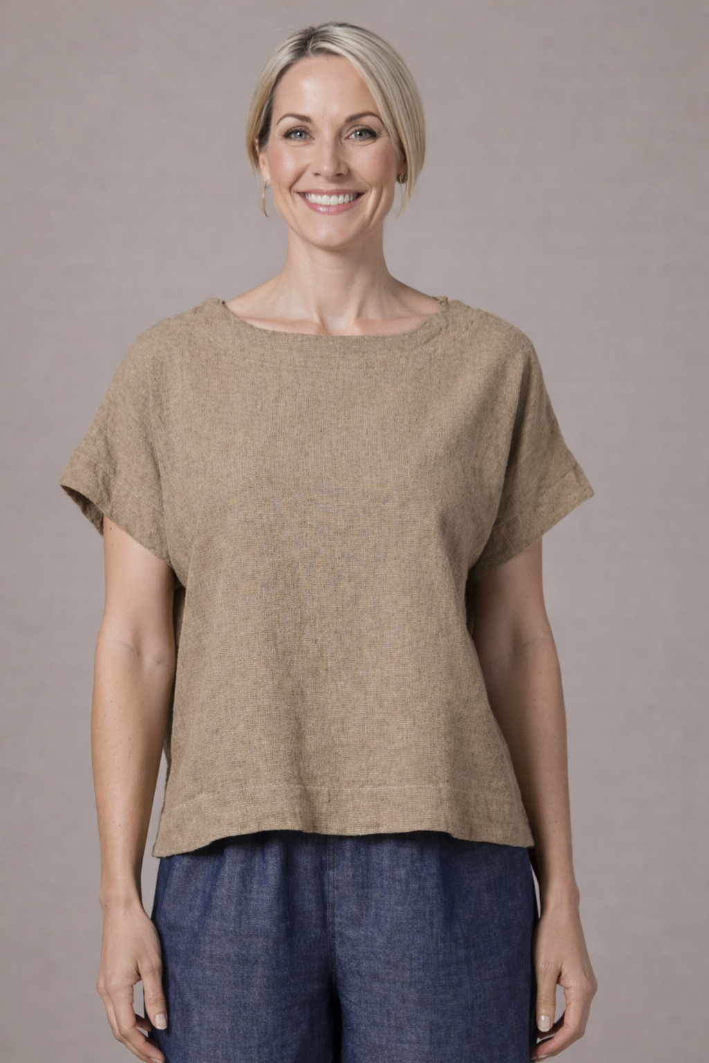Cut Loose Crosshatch Linen Cotton Short Sleeve Shirt Spring 2026- Special Order