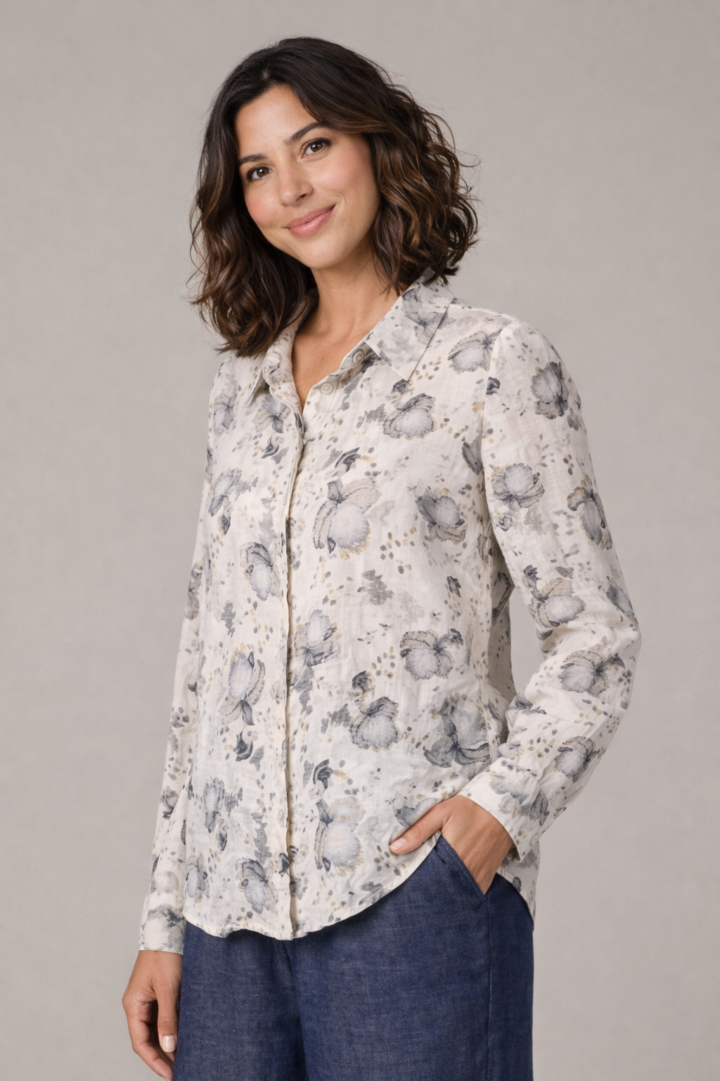 Cut Loose Leoni Floral Print Fitted Shirt Spring 2026- Special Order