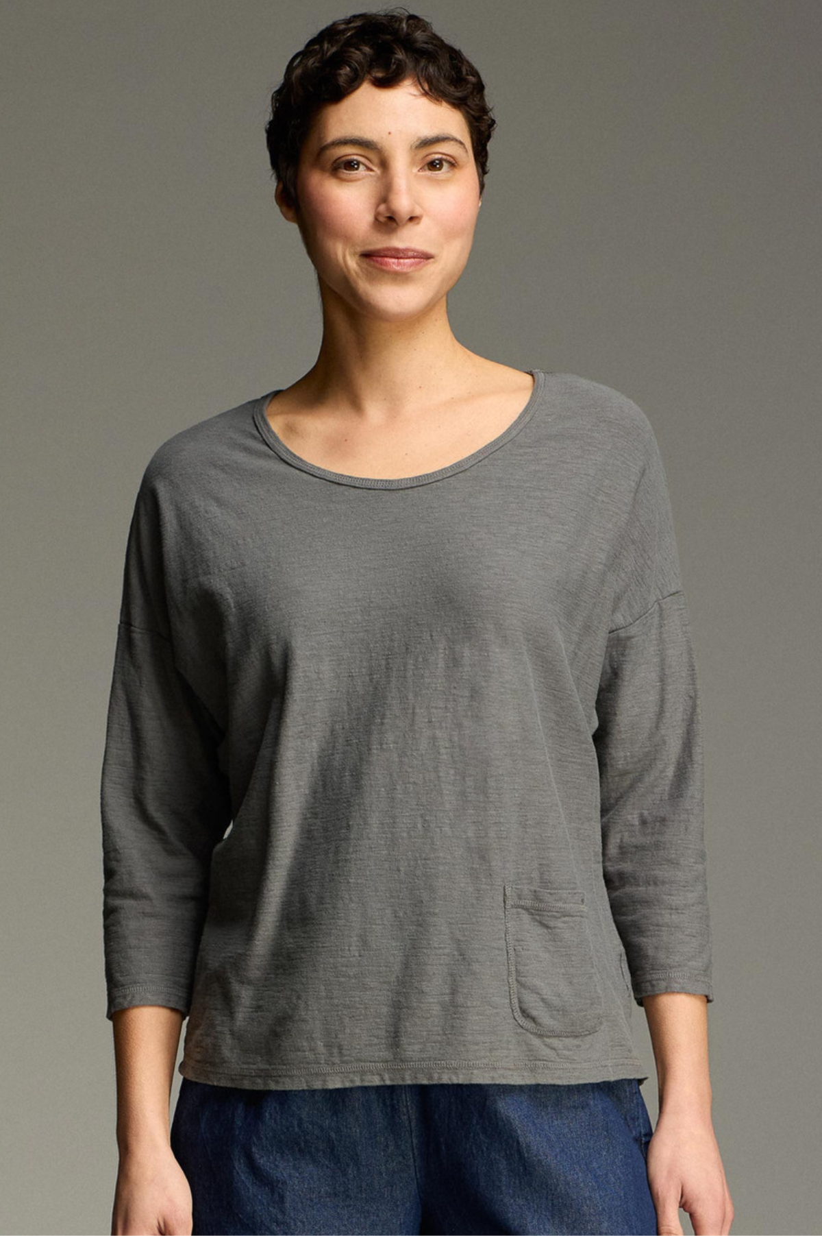 Cut Loose Linen Cotton Jersey Boxy Pkt Tee Fall 2026- Special Order - thread to cloth