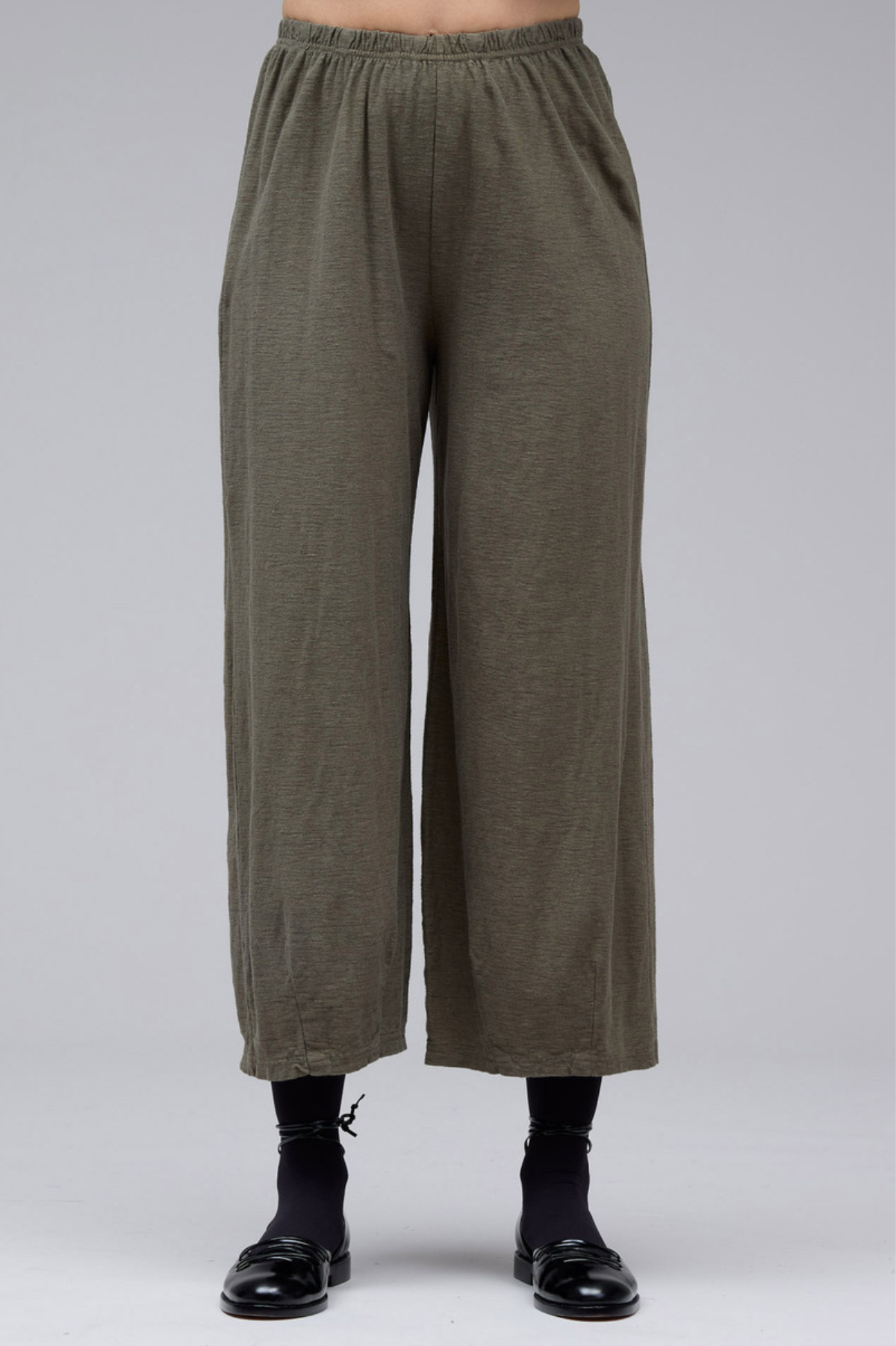 Cut Loose Linen Cotton Jersey Cropped Pant w/darts Fall 2026- Special Order - thread to cloth