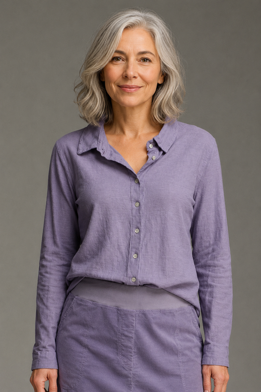 Cut Loose Linen Cotton Jersey Fitted Shirt Fall 2026- Special Order - thread to cloth