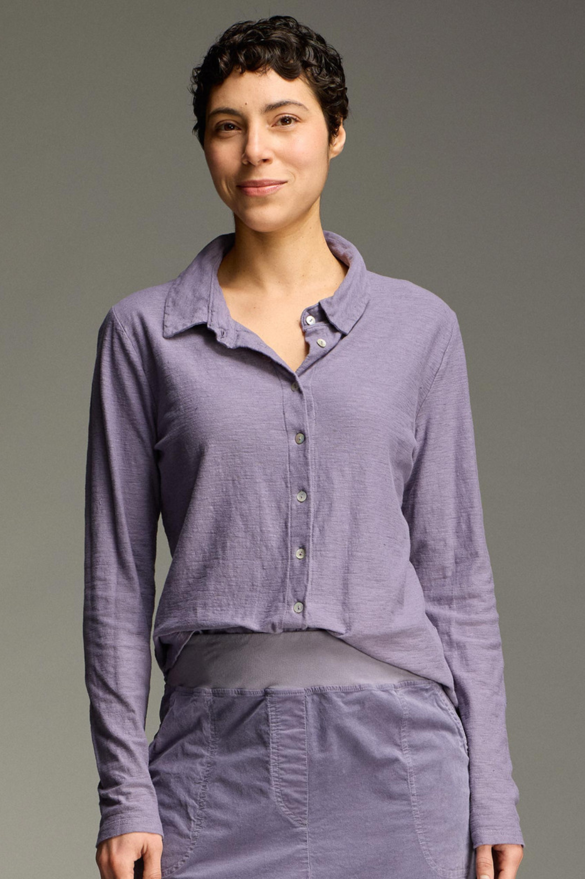 Cut Loose Linen Cotton Jersey Fitted Shirt Fall 2026- Special Order - thread to cloth