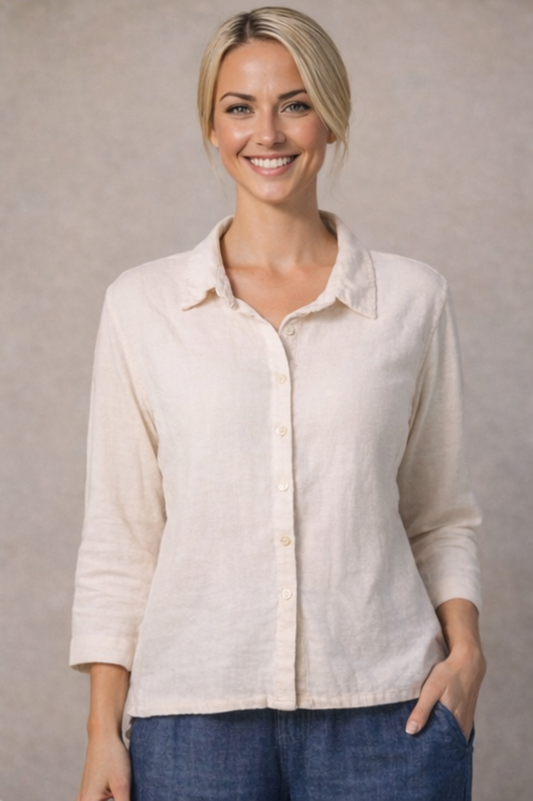 Cut Loose Linen Cotton Jersey Fitted Shirt Spring 2026- Special Order