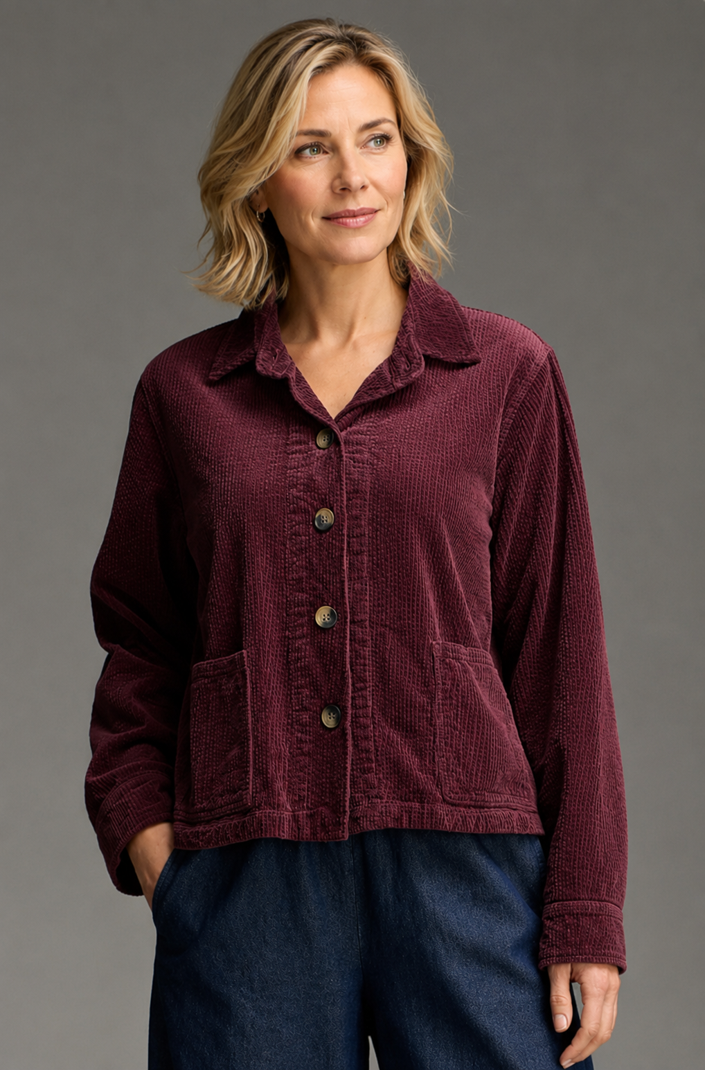 Cut Loose Lux Cord Cropped Jacket 