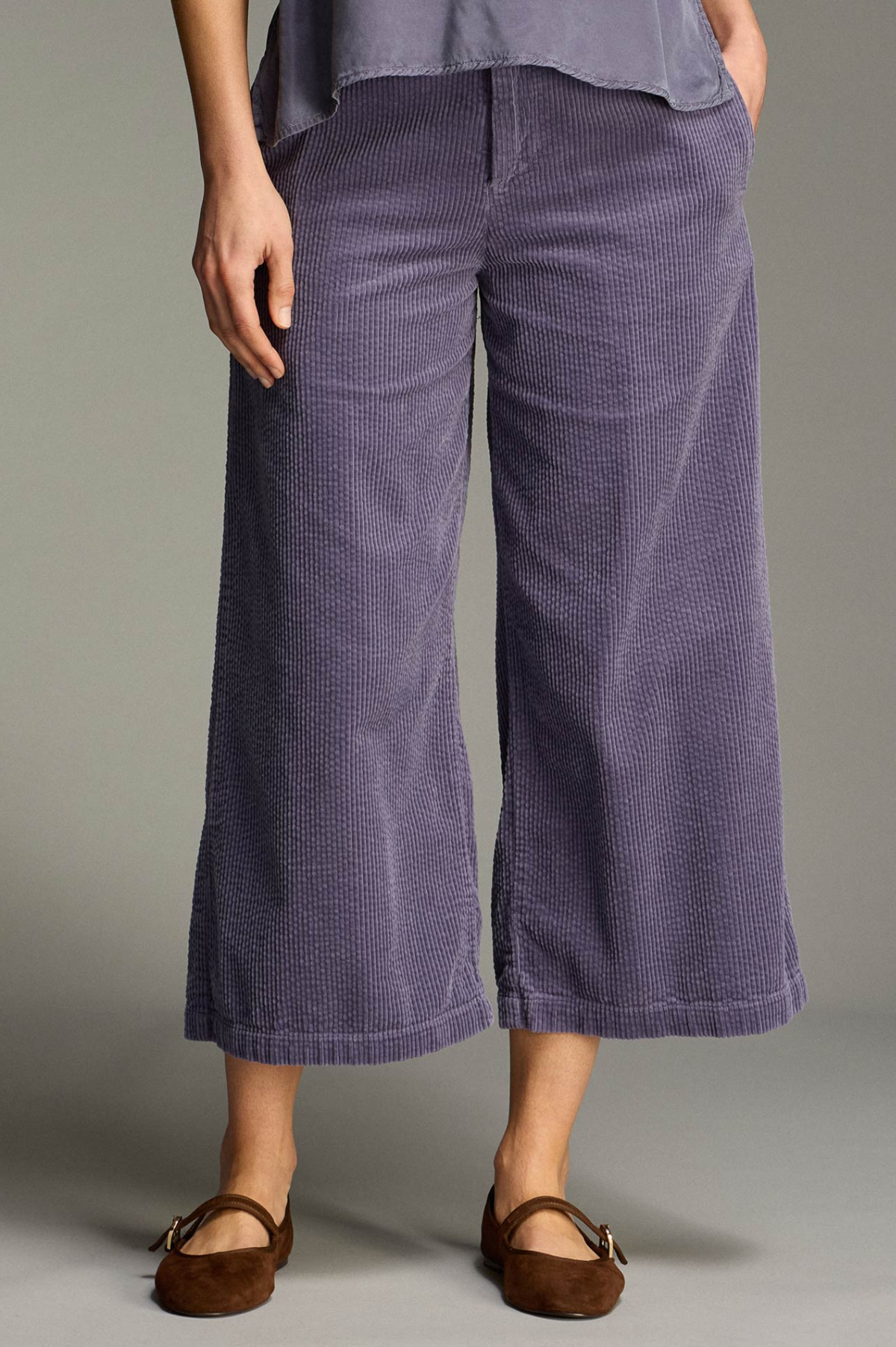 Cut Loose Lux Cord Cropped Wide Leg Zip Pant Fall 2026- Special Order