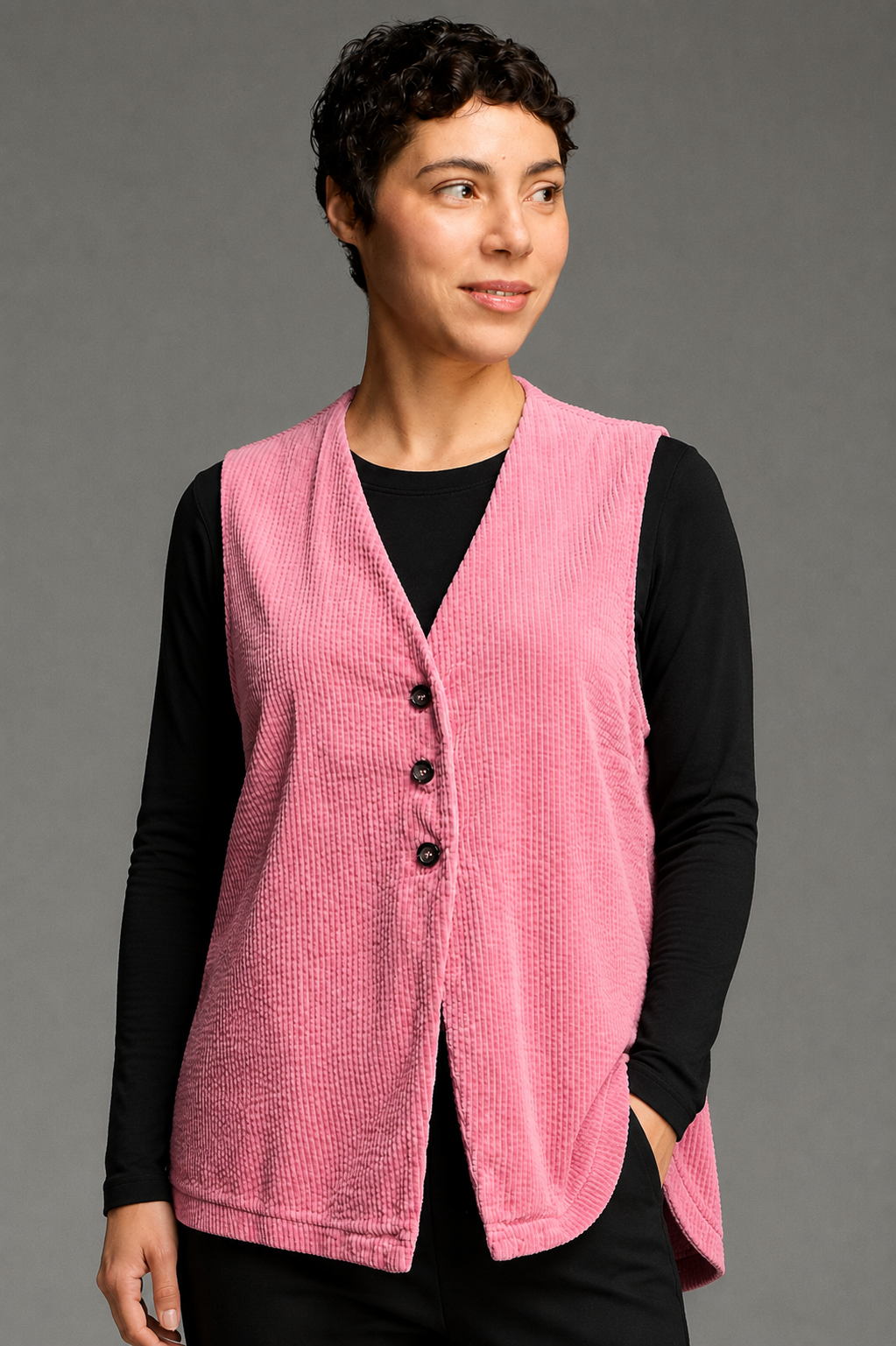 Cut Loose Lux Cord Long Vest Fall 2026- Special Order