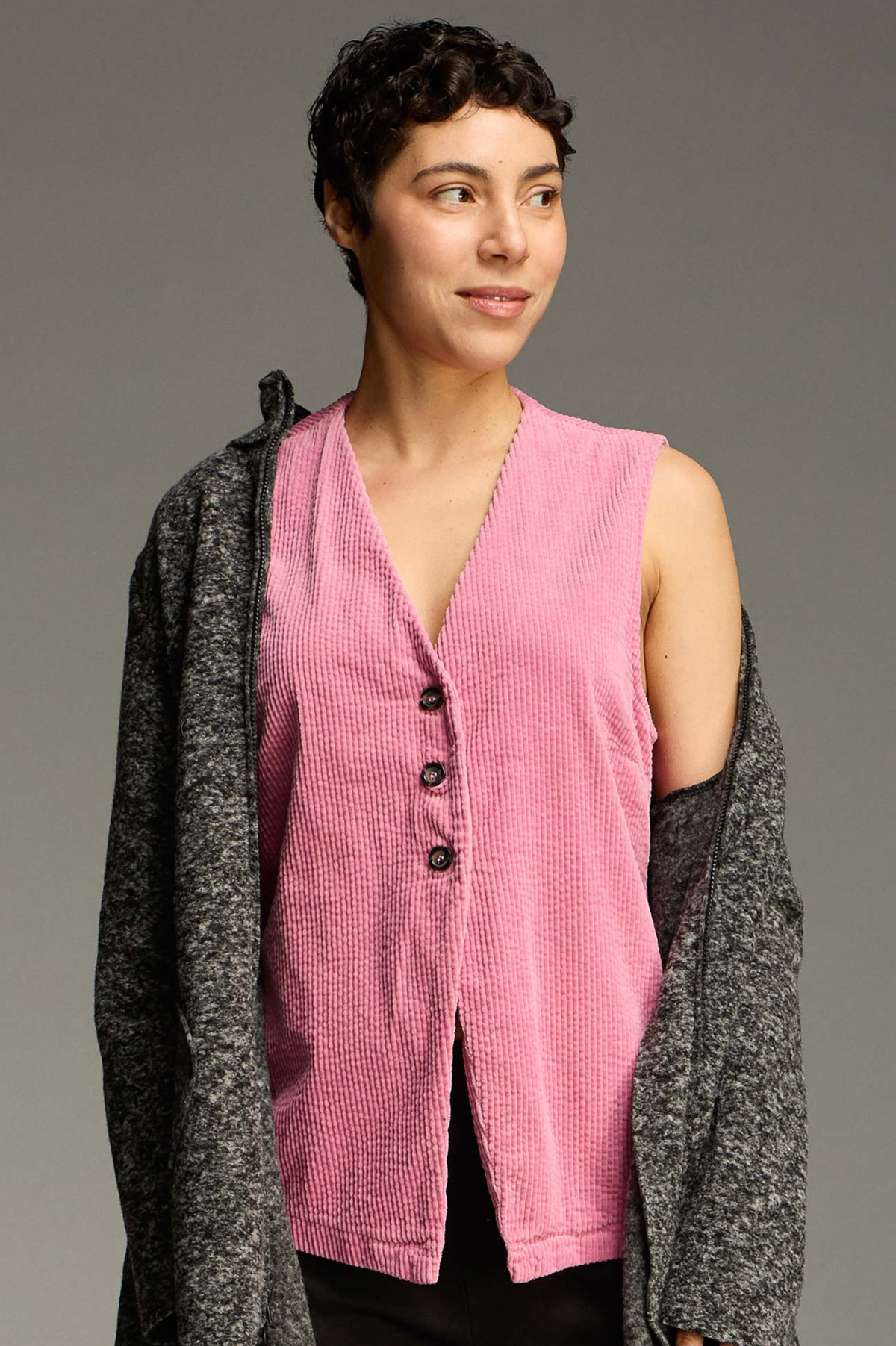 Cut Loose Lux Cord Long Vest