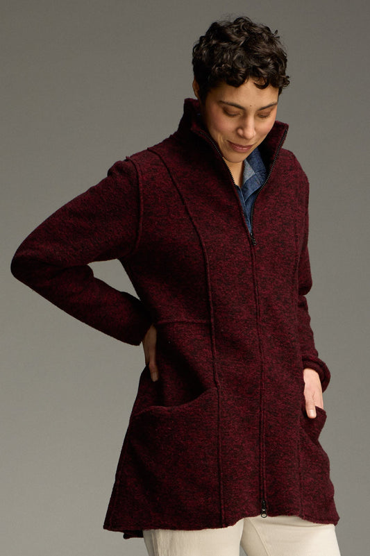 Cut Loose Marled Boiled Wool Zip Jacket Fall 2026-Special Order