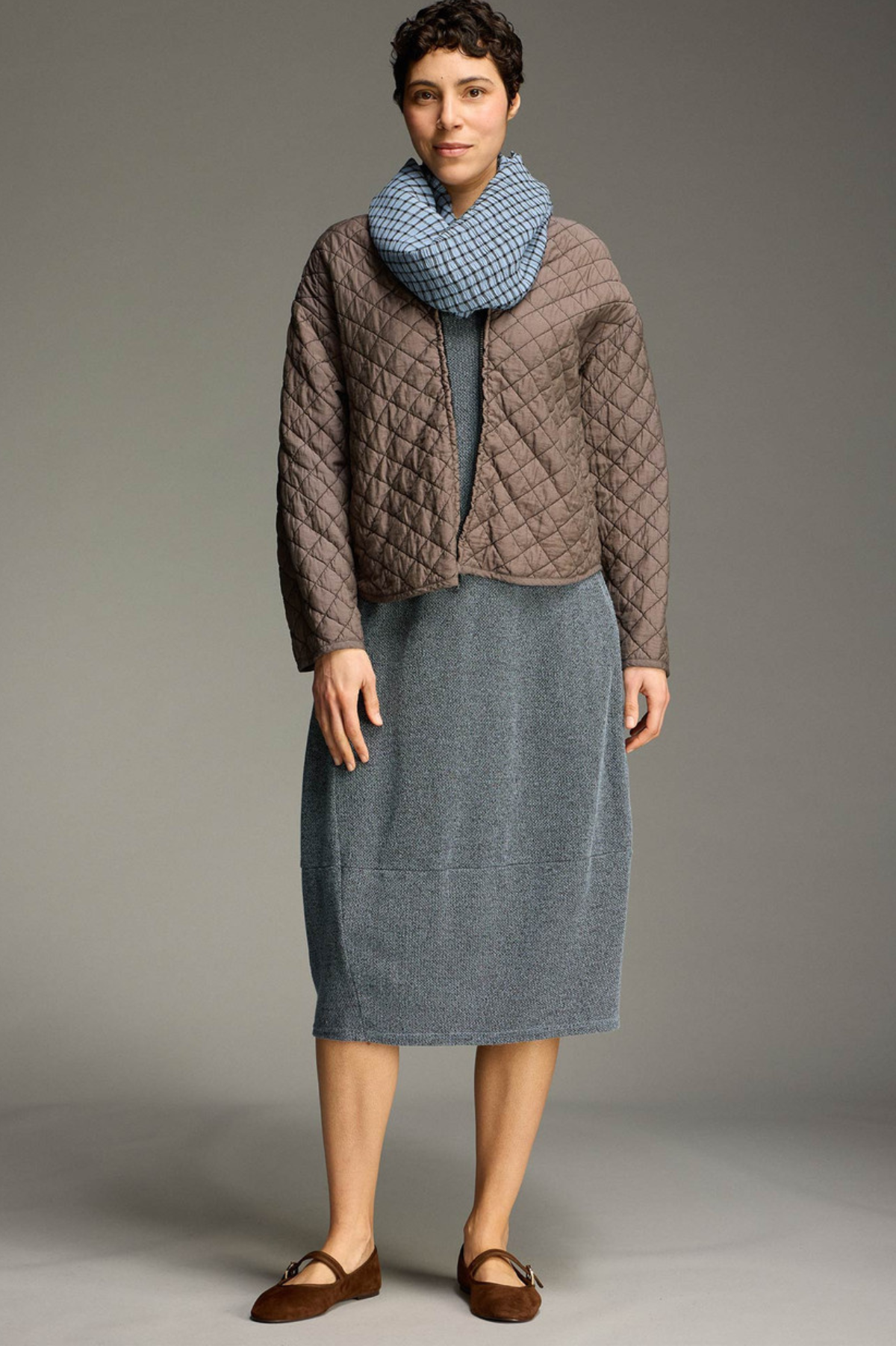 Cut Loose Marled Sweater Knit 3/4 Sleeve Dress Fall 2026- Special Order