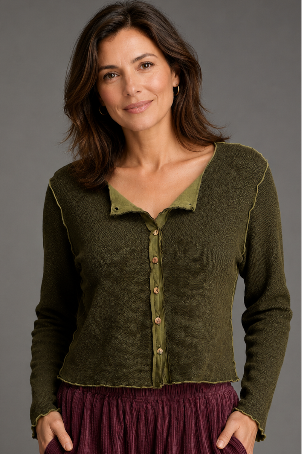 Cut Loose Marled Sweater Knit Crop Cardigan Fall 2026- Special Order