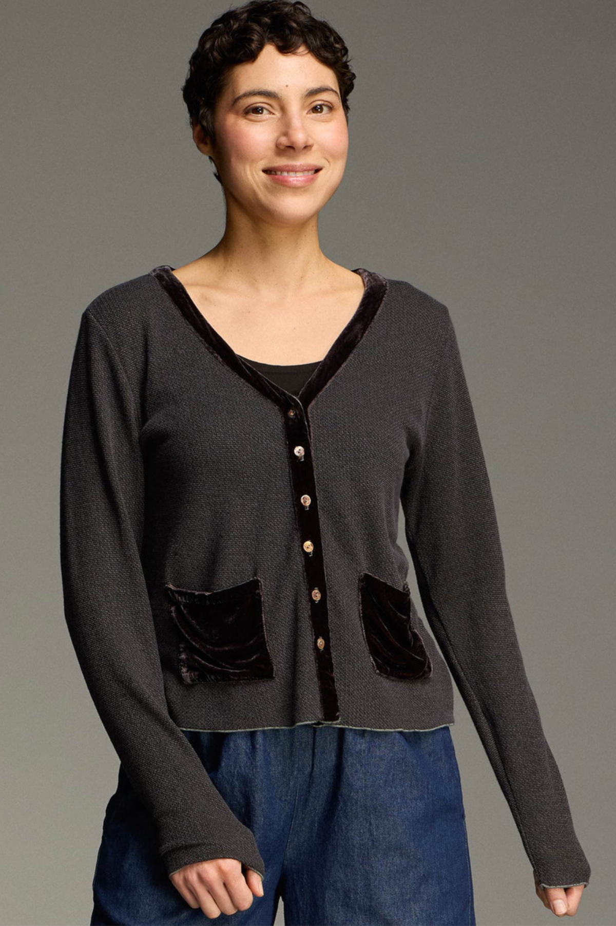 Cut Loose Marled Sweater Knit Crop Pocket Cardigan Fall 2026- Special Order