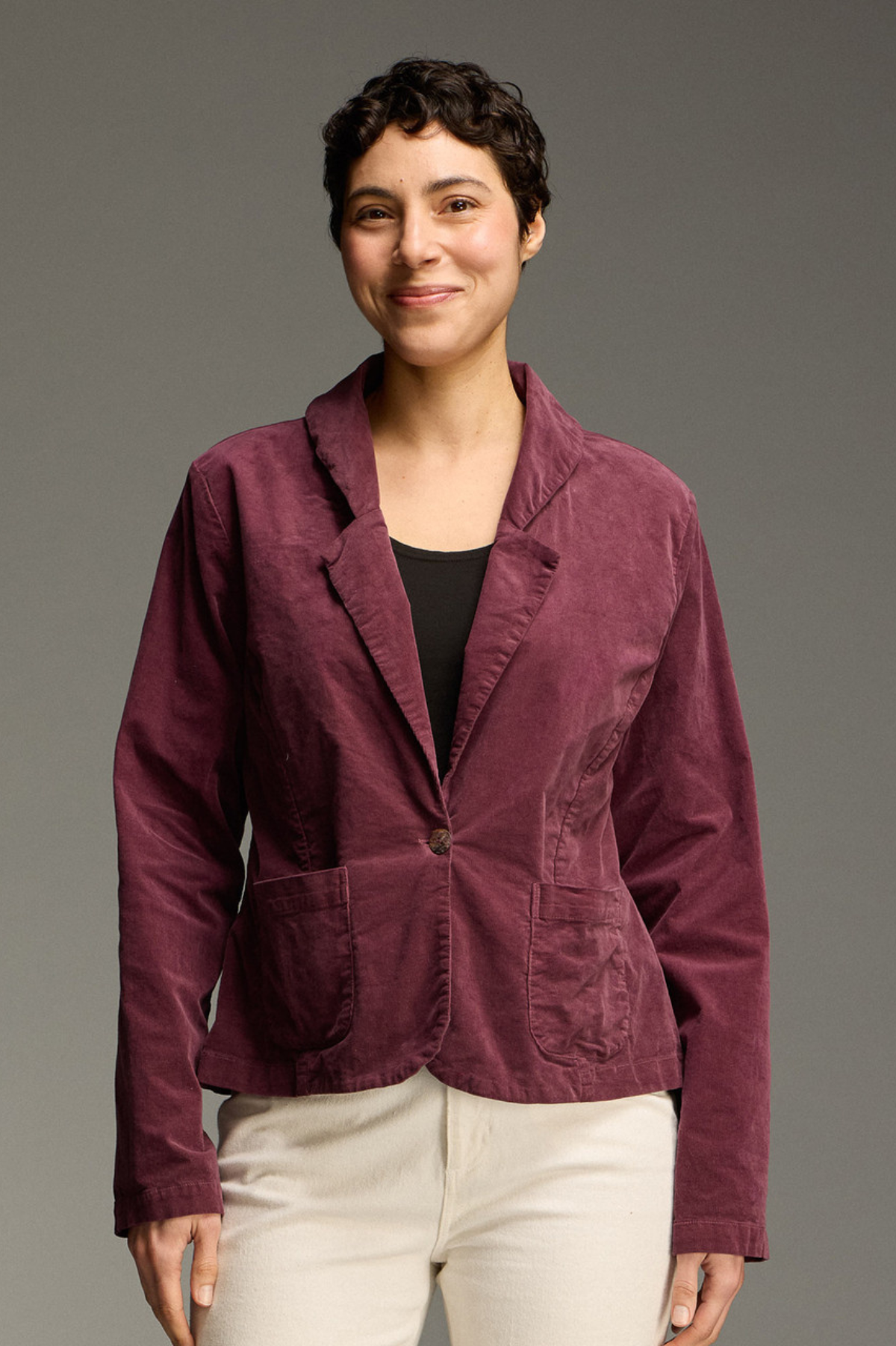 Cut Loose Mini Cord One Button Blazer Fall 2026- Special Order - thread to cloth