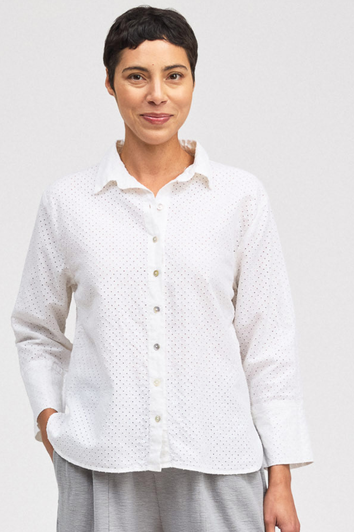 Cut Loose Pinhole Crop Easy Shirt Summer 2026- Special Order