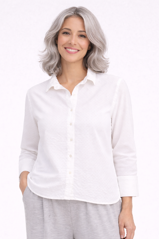 Cut Loose Pinhole Crop Easy Shirt Summer 2026- Special Order