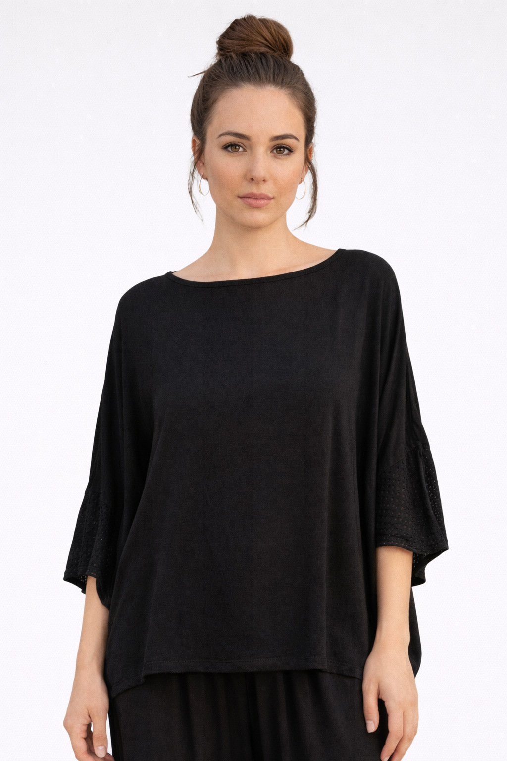 Cut Loose Pinhole Crop Top One Size