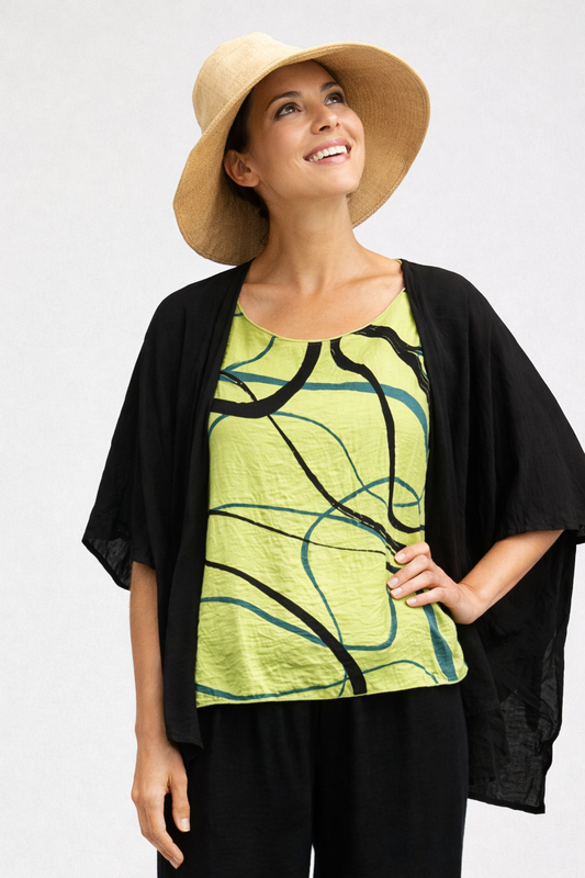 Cut Loose Rayon Parachute Shawl Cardigan Summer 2026- Special Order