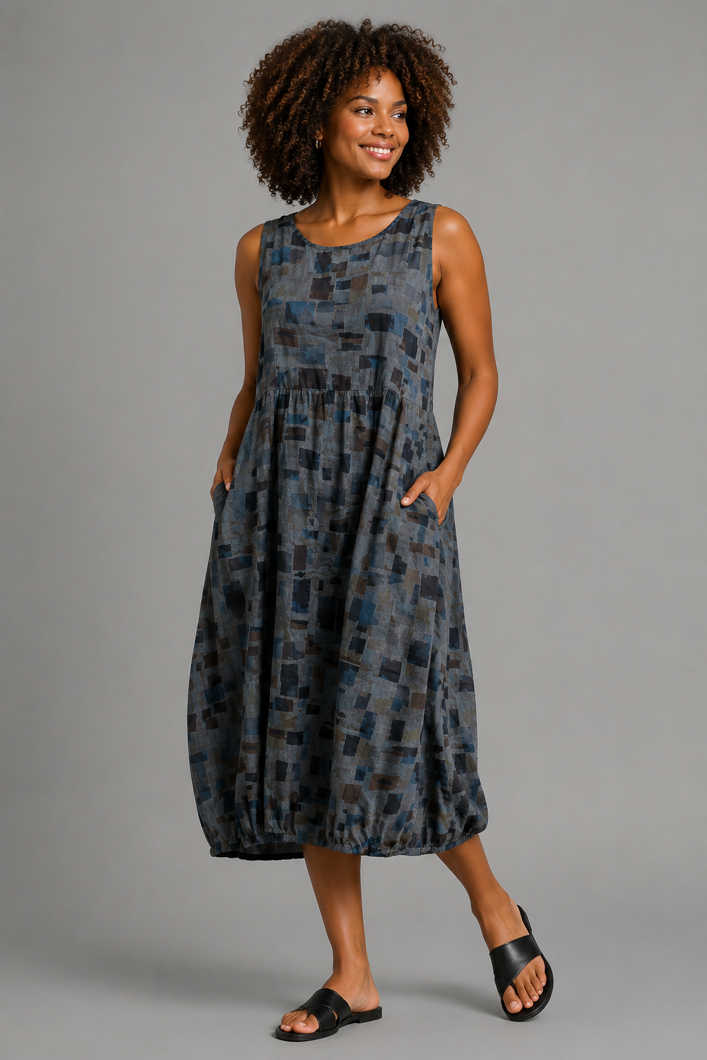 Cut Loose Sea Glass Rayon Bubble Dress Fall 2026- Special Order