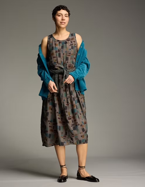 Cut Loose Sea Glass Rayon Bubble Dress Fall 2026- Special Order