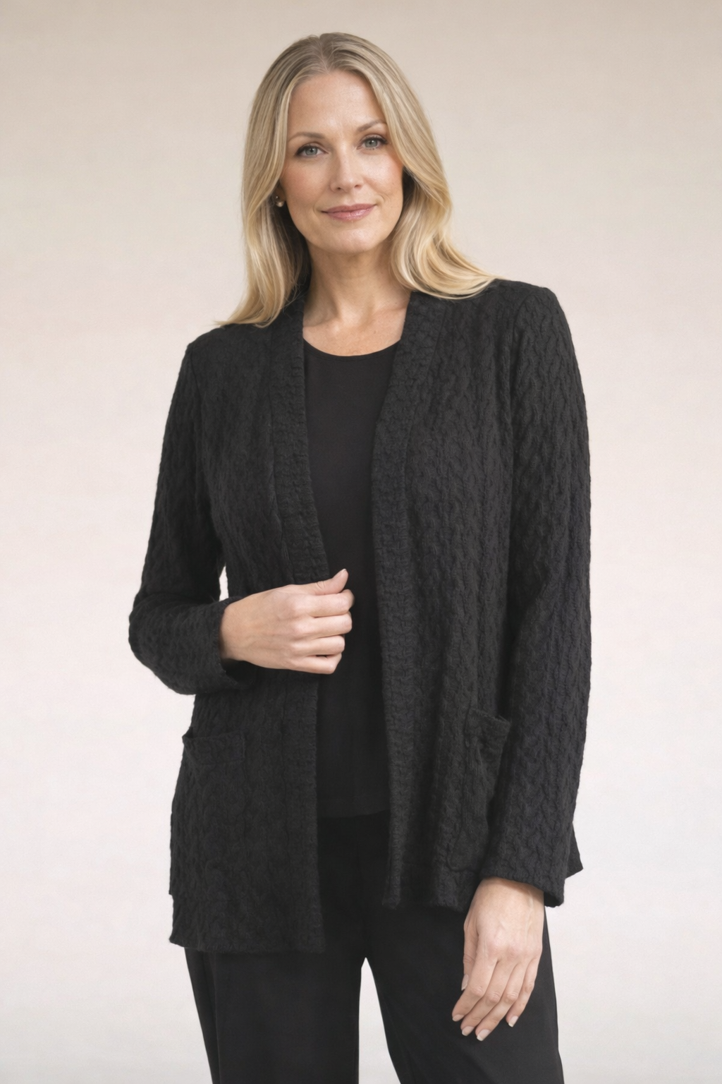 Habitat Clothing Cobblestone Knit Shawl Pocket Jacket