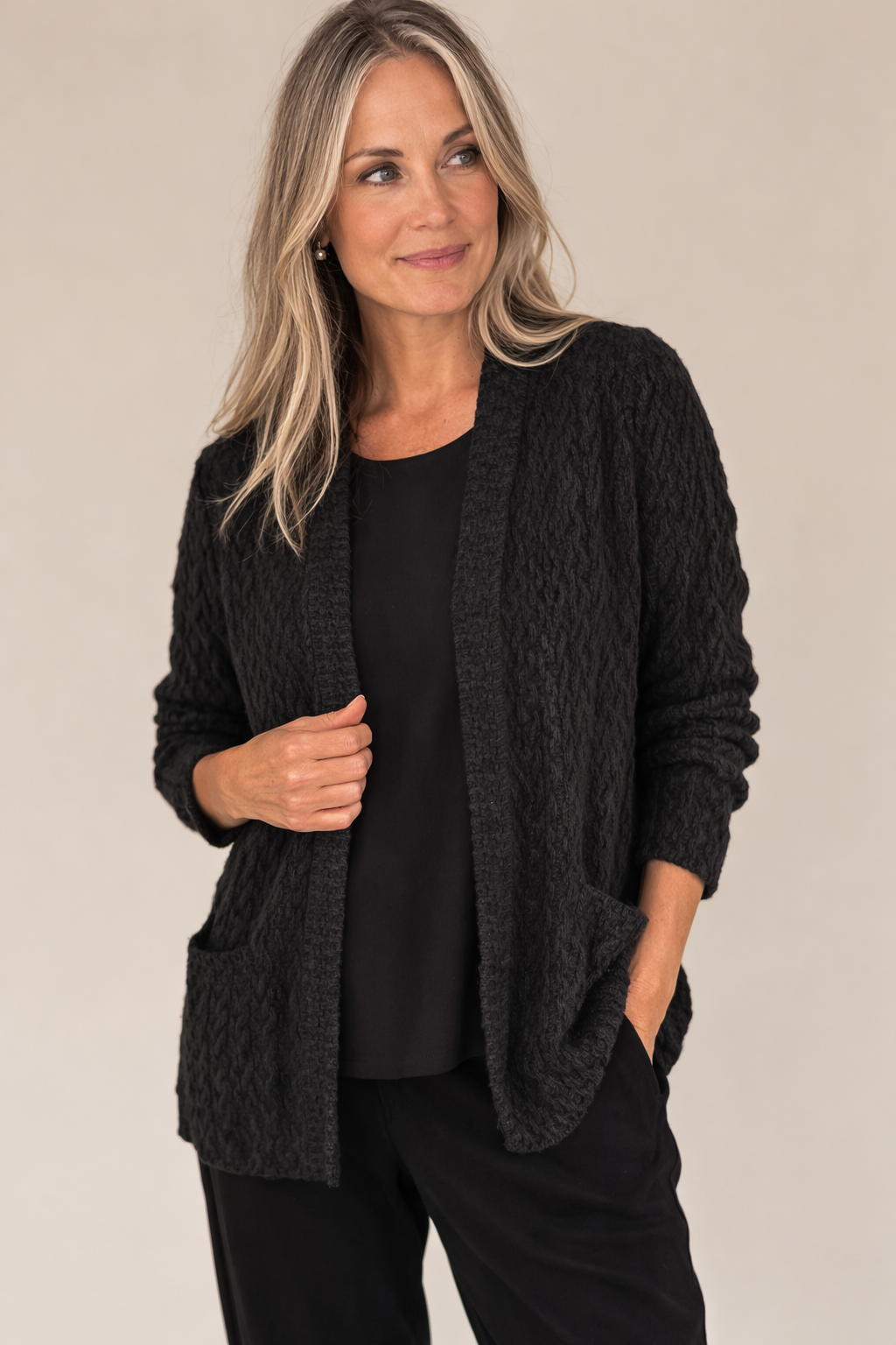Habitat Clothing Cobblestone Knit Shawl Pocket Jacket