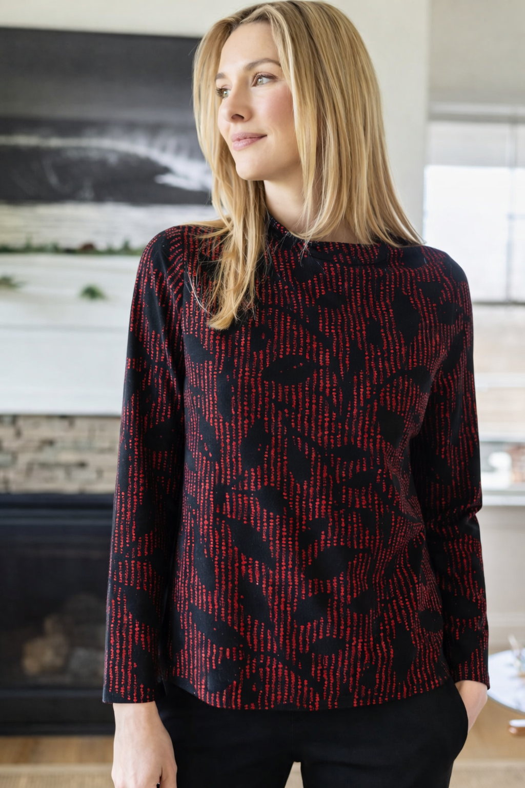 Habitat Clothing Core Travel Canopy Wrap Neck Top