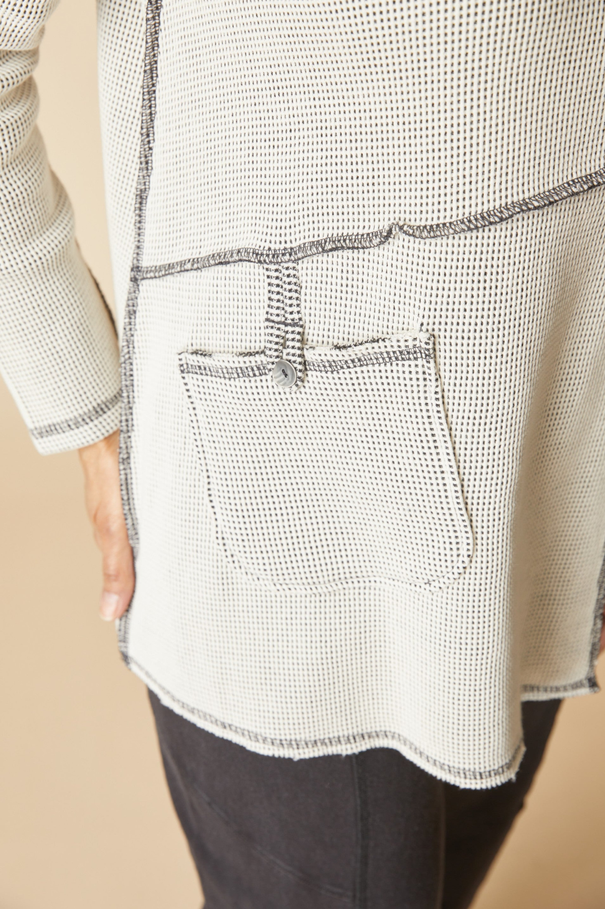 Habitat Clothing Opposites Attract Contrast Cowl Tunic-Winter White