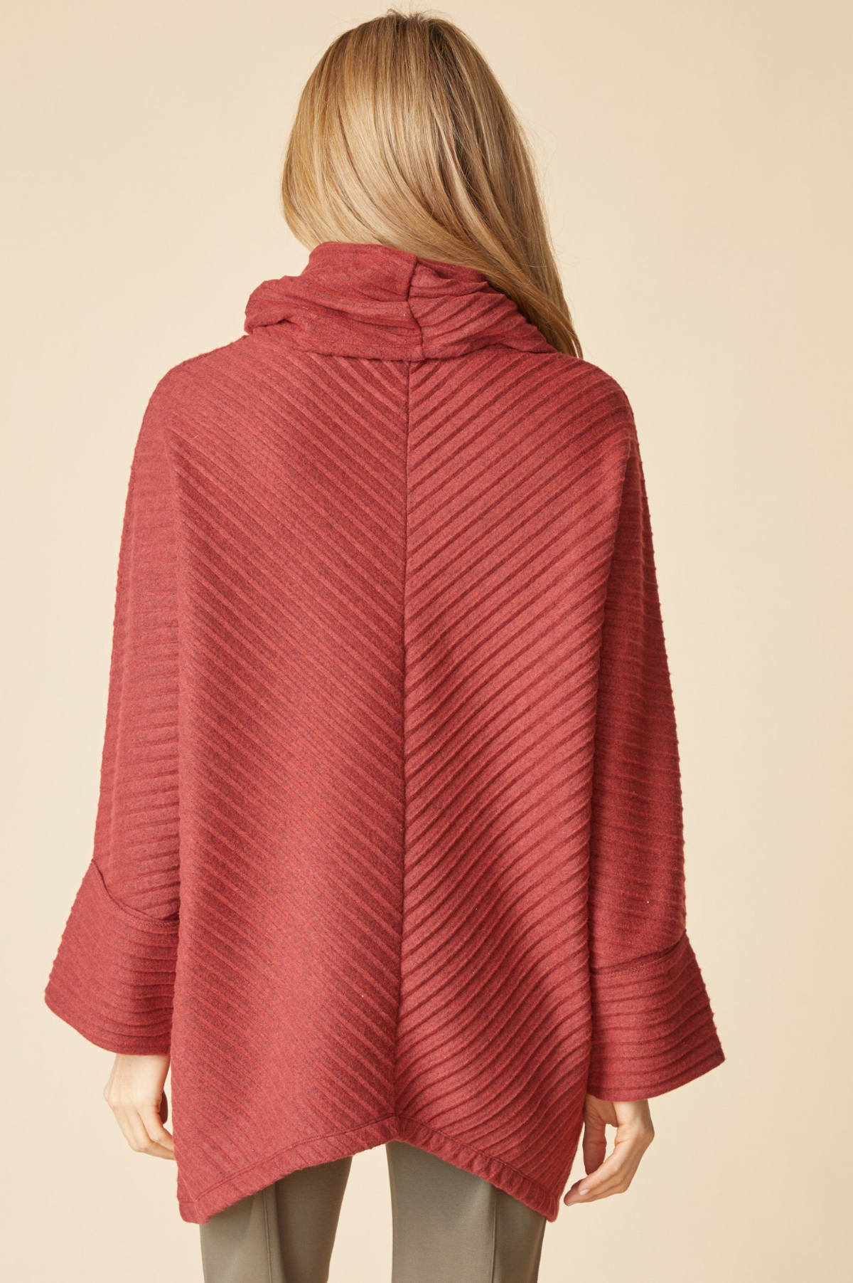 Habitat Clothing Pleated Fleece Chevron Pleat Tunic