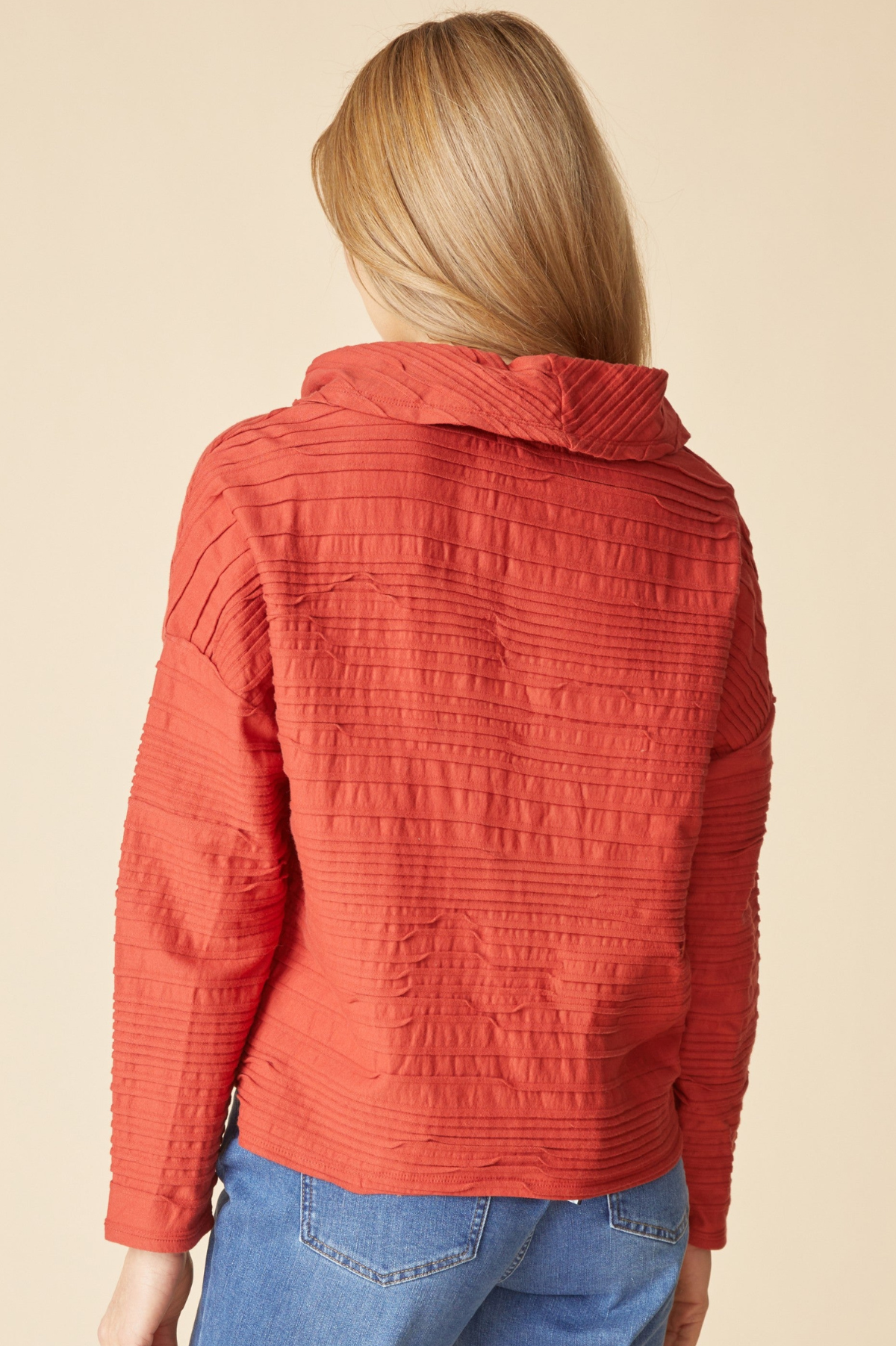 Habitat Clothing Ribble Effect Perfect Cowl Pullover-Sienna