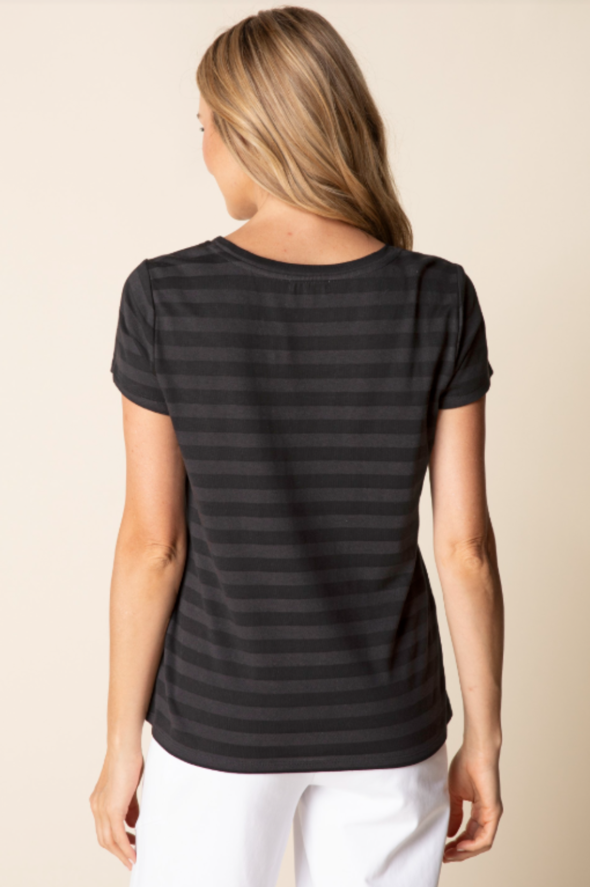 Habitat Clothing Shadow Stripe Cindy Tee 