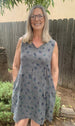 Cut Loose Ink Spot Linen Split Linen Dress
